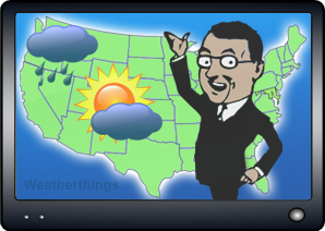 television weather forecaster cartoon